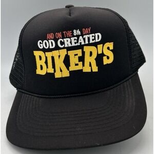 And‎ On The 8th Day God Created Bikers Black Mech Baseball Snapback Cap